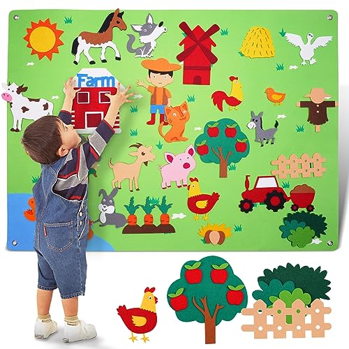 Montessori Filztafel Kinder Filz Farm Story Board Set ab 1-5 Jahren - Vorschule Nutztiere Früherziehung Storyboard Spielset Pädagogisches Geburtstagsgeschenk Sensorisches Lernspiel für Kleinkinder Montessori Filztafel Kinder Filz Farm Story Board Set ab 1-5 Jahren - Vorschule Nutztiere Früherziehung Storyboard Spielset Pädagogisches Geburtstagsgeschenk Sensorisches Lernspiel für Kleinkinder von Nastopee