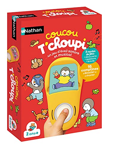 Nathan Kuckuck T'Choupi - Elektronisches Spiel - Erlebnisspiel - Hören und entdecken Sie die Kinderreime mit T'Choupi! - Ab 2 Jahren von NATHAN
