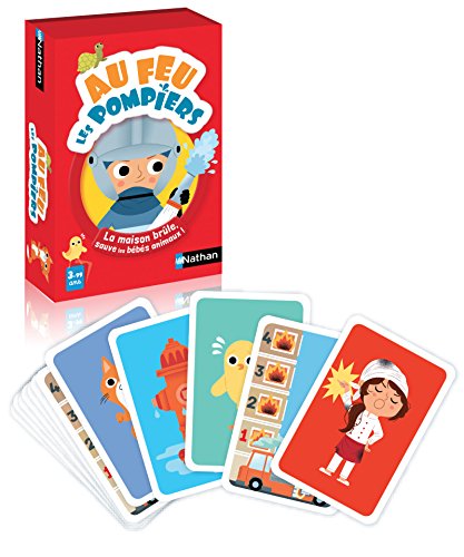 Nathan - Feuerwehr – Kartenspiel – Schlachtspiel – Rettet die Tierbabys – Lernspiel – ab 2 Spielern – für Kinder ab 3 Jahren von NATHAN