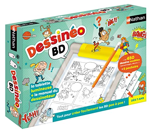Nathan – Dessineo Comic – Zeichenwerkstatt – Lernspiel zum Schreiben – Erstelle Deine ersten Comics mit Cartoon-BD – ab 7 Jahren von NATHAN