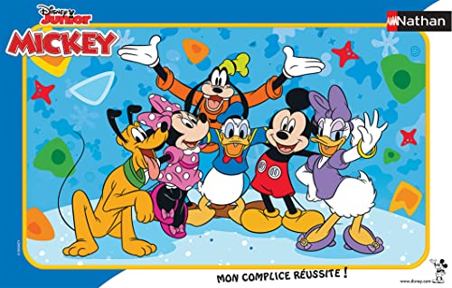 Nathan 4005556861460 15-teiliges Puzzle-Rahmen – Micky Freunde/Disney Mickey Mouse Kinderpuzzle von NATHAN
