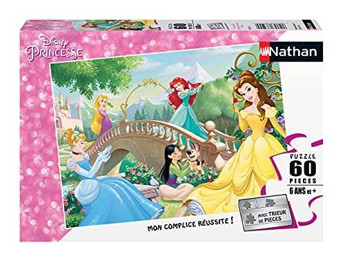 Nathan 4005556865673 Prinzessinnen Puzzle Nachmittag 60 Teile Disney Princess Kinderpuzzle von NATHAN