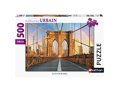 Puzzles Nathan 4005556871247 500 Teile – Brooklyn Brücke Puzzle für Erwachsene, Mehrfarbig von Puzzles Nathan