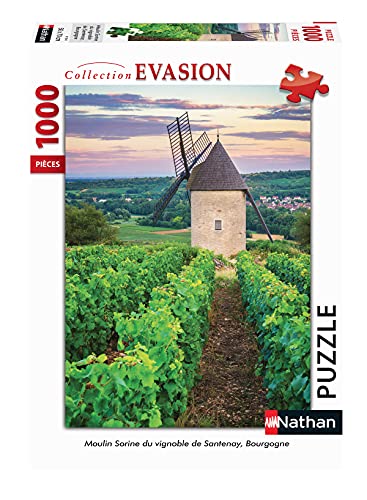 Nathan 4005556872541 1000 pièces-Moulin Sorine du vignoble de Santenay, Bourgogne Puzzle für Erwachsene von NATHAN