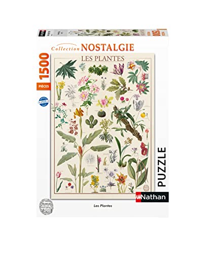 Puzzles Nathan 4005556873098 1500 Teile – Die Pflanzen/Nationalmuseum für Naturgeschichte Puzzle für Erwachsene von NATHAN