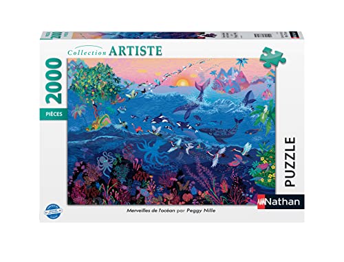 Puzzles Nathan 4005556873135 2000 Teile – Meereswunder/Peggy Nille Animals Puzzle für Erwachsene von NATHAN
