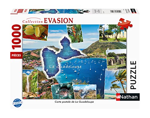 Nathan - Puzzle 1000 Teile - Postkarte Guadeloupe - Erwachsene und Kinder ab 14 Jahren - Hochwertiges Puzzle - Fluchtkollektion - 87341 von Ravensburger
