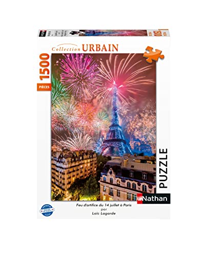 Nathan 4005556873661 1500 Teilen-Feuerwerk vom 14. Juli in Paris Puzzle für Erwachsene von Nathan