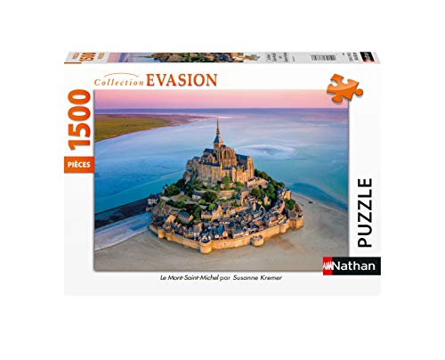 Puzzles Nathan 4005556878055 1500 Teile Mont-Saint-Michel Puzzle für Erwachsene von Puzzles Nathan