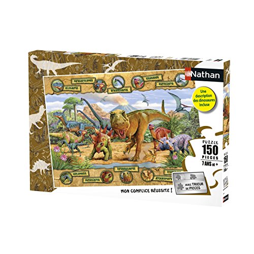 Nathan 86836 Puzzle – Die Arten von Dinosaurier – 150 teilig von NATHAN