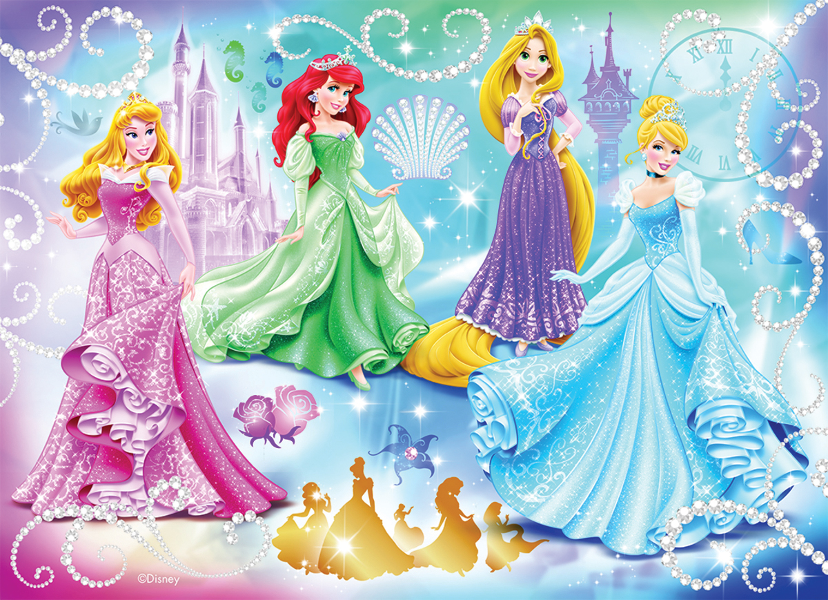 Nathan Disney Prinzessinnen: Funkelnden Prinzessinnen 100 Teile Puzzle Nathan-86720 von Nathan