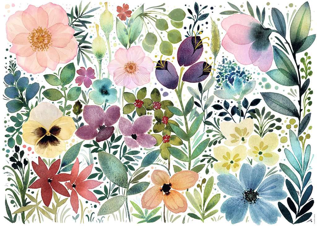 Nathan Hübsches Blumen-Aquarell-Herbarium 1000 Teile Puzzle Nathan-00894 Nathan Hübsches Blumen-Aquarell-Herbarium 1000 Teile Puzzle Nathan-00894 von Nathan