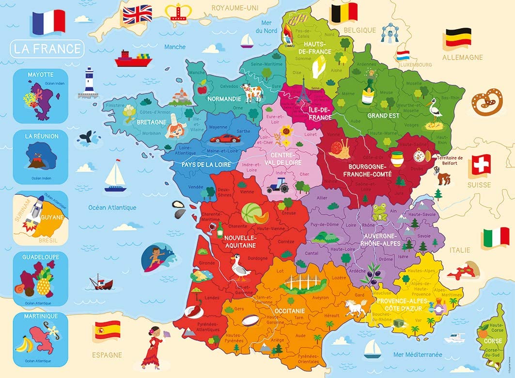 Nathan Karte von Frankreich 250 Teile Puzzle Nathan-86875 Nathan Karte von Frankreich 250 Teile Puzzle Nathan-86875 von Nathan