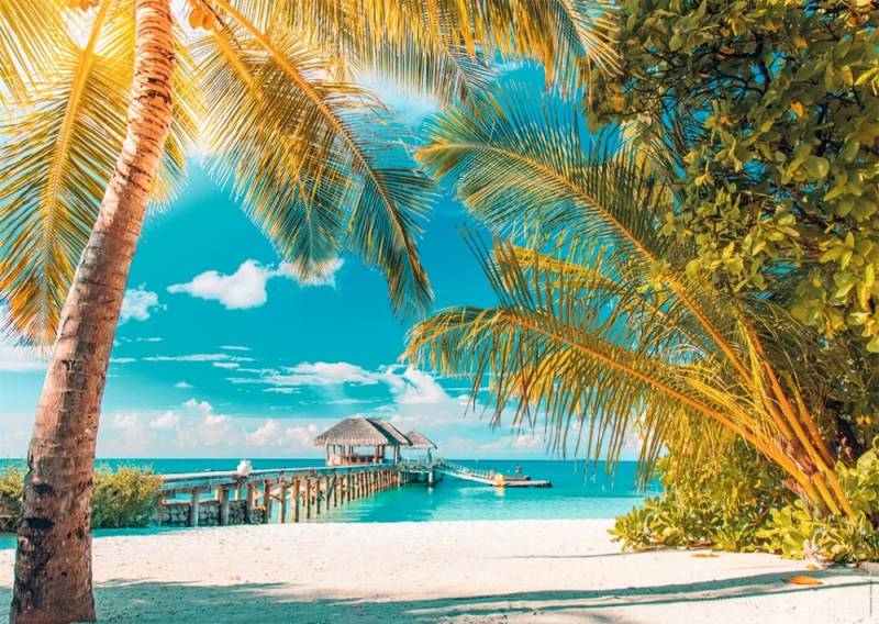 Nathan Levente Bodo - Paradies-Strand 1500 Teile Puzzle Nathan-00940 von Nathan