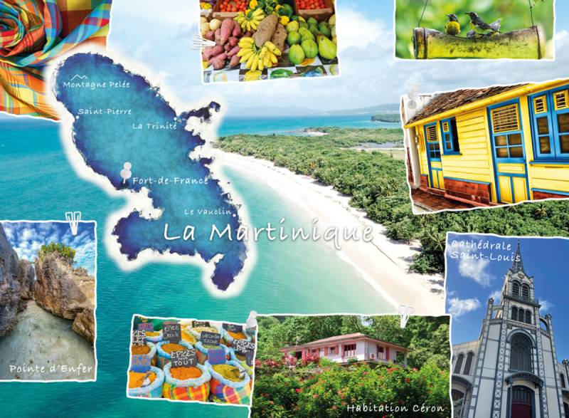 Nathan Postcard from Martinique 500 Teile Puzzle Nathan-00981 von Nathan