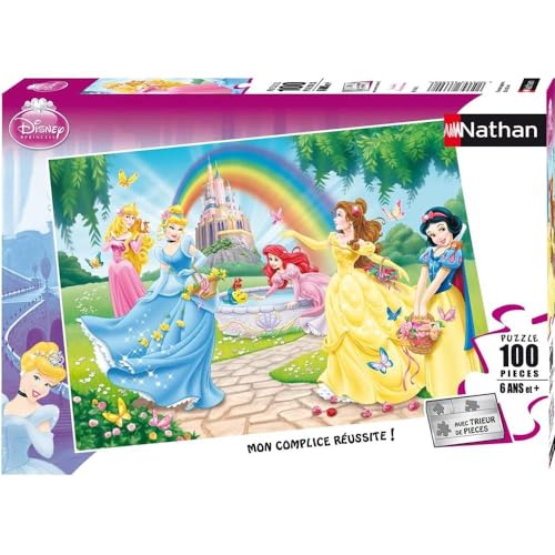 Puzzle 100 Teile XXL - Disney Prinzessinnen : Der Garten der Prinzessinnen von NATHAN