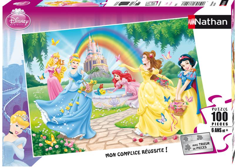 Nathan Puzzle 100 Teile XXL - Disney Prinzessinnen: Der Garten der Prinzessinnen 100 Teile Puzzle Nathan-86708 von Nathan