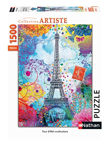 Nathan 4005556878130 1500 Teile Eiffelturm, Mehrfarbig Puzzle für Erwachsene von NATHAN