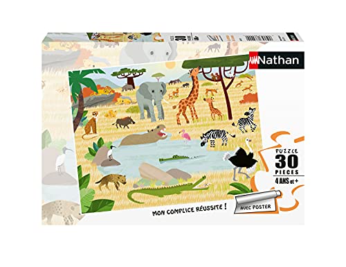 Nathan Puzzle 30 Teile Savanne-Tiere für Kinder, 4005556863839 von NATHAN