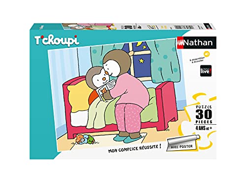 Nathan Kinderpuzzle – 30 Teile – T'choupi Macht Dodo – Mädchen oder Jungen ab 4 Jahren – hochwertiges Puzzle – Dicker und robuster Karton – Alltag & Familie – 86369, Nichts von NATHAN