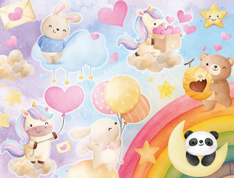 Nathan Regenbogen der Tiere 30 Teile Puzzle Nathan-04277 von Nathan