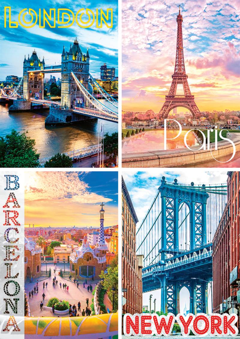 Nathan The Most Beautiful Cities in the World 1500 Teile Puzzle Nathan-00927 von Nathan