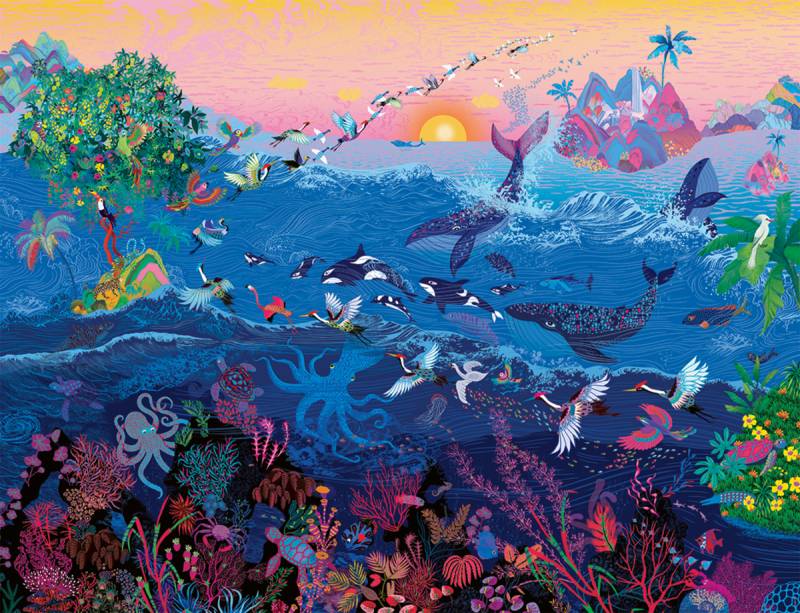 Nathan Wonders of the Ocean 2000 Teile Puzzle Nathan-87313 von Nathan
