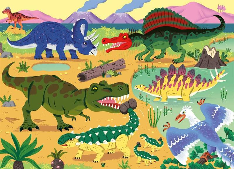 Nathan XXL Teile - Dinosaurius 60 Teile Puzzle Nathan-86571 von Nathan
