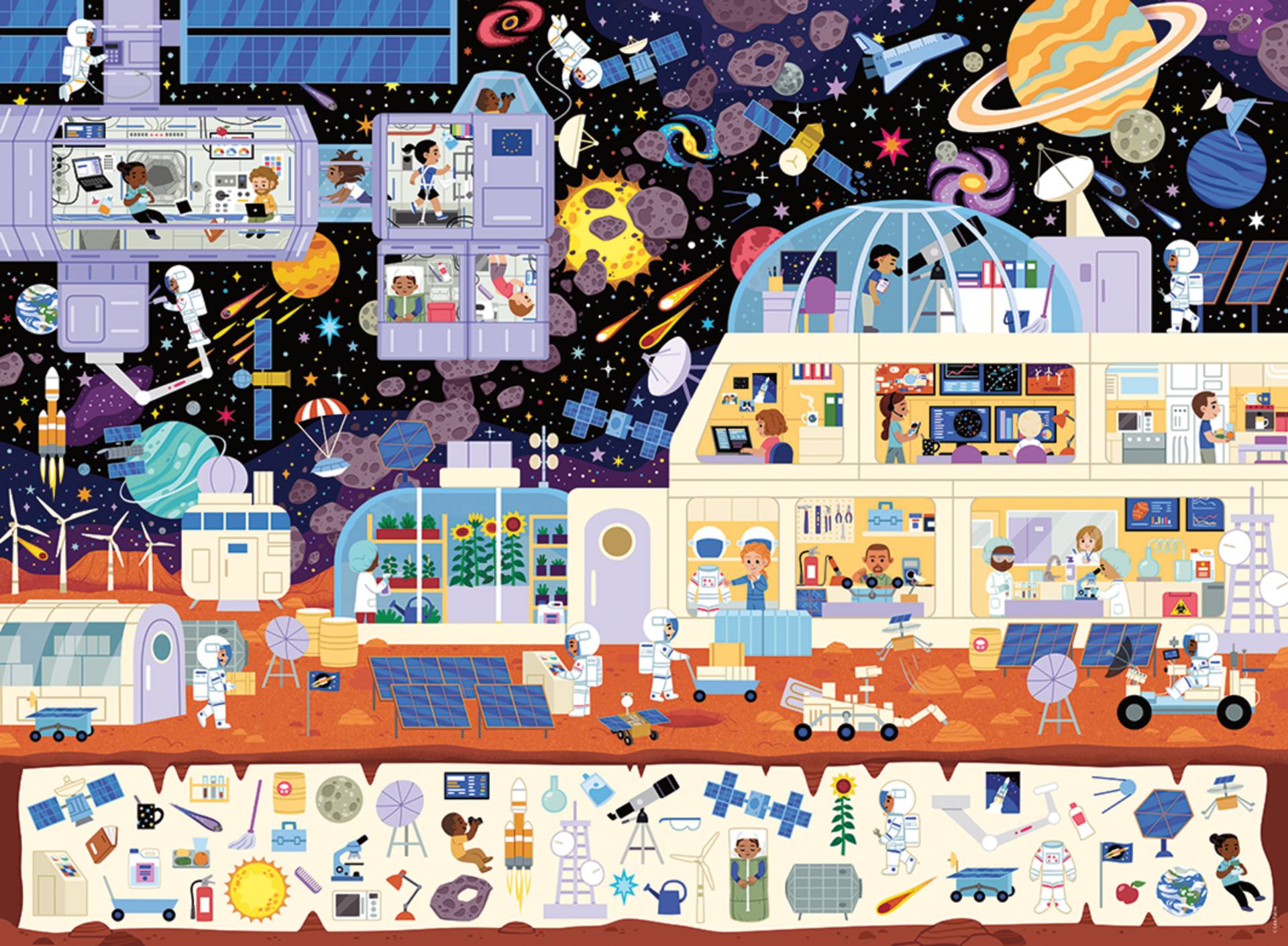 Nathan XXL Teile - In Space - Search and Find 150 Teile Puzzle Nathan-86213 Nathan XXL Teile - In Space - Search and Find 150 Teile Puzzle Nathan-86213 von Nathan