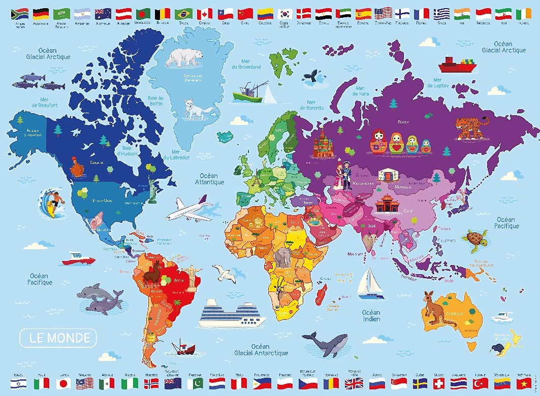 Nathan XXL Teile - World Map 250 Teile Puzzle Nathan-86883 Nathan XXL Teile - World Map 250 Teile Puzzle Nathan-86883 von Nathan