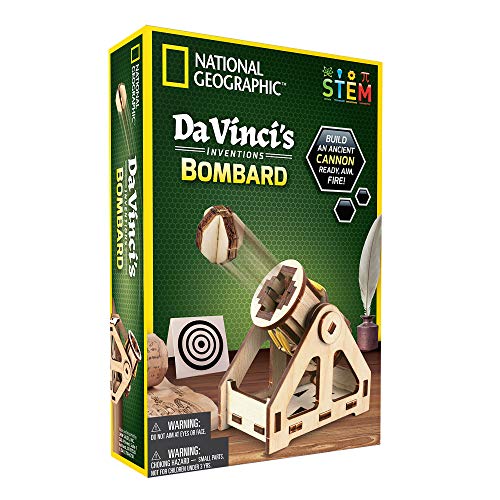 NATIONAL GEOGRAPHIC Baumodellbausatz – Bauen Sie Ihr eigenes Holzmodell des Original-Bombard, erfahren Sie über die verbesserten Designs von Da Vinci, Bastelsets sind EIN für Mädchen und Jungen von National Geographic