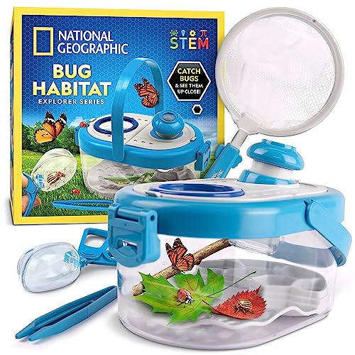 NATIONAL GEOGRAPHIC Insektenfänger-Set für Kinder - Insektenhabitat mit Vergrößerungsglas, Insektenfänger, Pinzette & Lernleitfaden, Insektenbox, Outdoor-Spielzeug, Insektenkäfig, Insektenbehälter NATIONAL GEOGRAPHIC Insektenfänger-Set für Kinder - Insektenhabitat mit Vergrößerungsglas, Insektenfänger, Pinzette & Lernleitfaden, Insektenbox, Outdoor-Spielzeug, Insektenkäfig, Insektenbehälter von Blue Marble