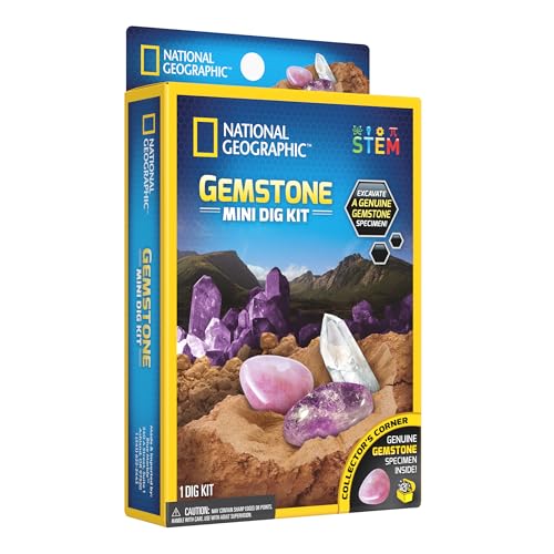 National Geographic Mini-Dig-Gem Bildungs-Set: Geologie-Set mit Überraschungs-Gemstein für Kinder ab 8 Jahren National Geographic Mini-Dig-Gem Bildungs-Set: Geologie-Set mit Überraschungs-Gemstein für Kinder ab 8 Jahren von National Geographic