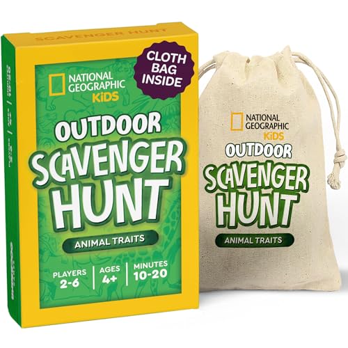 National Geographic Schnitzeljagd für Kinder: Tiermerkmale | Familien-Kartenspiel für Jungen und Mädchen für drinnen und draußen | Geschenk für Kinder ab 4, 5, 6, 7 Jahren von National Geographic