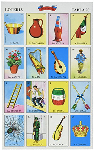 Autentica LOTERIA Mexican Bingo Set 20 Tablets Colorful and Educational! by Natorytian von Loteria