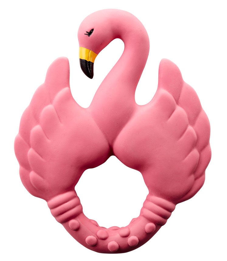Natruba Beißringe Flamingo, Rosa, Beißspielzeug von Natruba