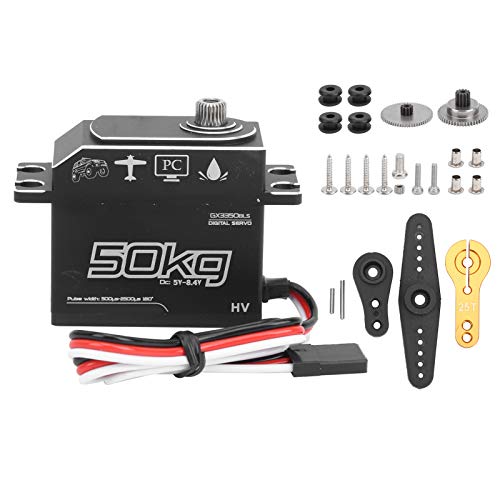 50-kg-Servo, praktisch für die Verwendung eines Edelstahl-Servos mit starkem Drehmoment, für RC-Boot 1/10 1/8 RC-Car 50-kg-Servo, praktisch für die Verwendung eines Edelstahl-Servos mit starkem Drehmoment, für RC-Boot 1/10 1/8 RC-Car von Naroote