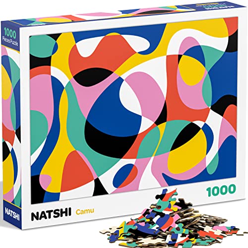 Natshi - Camu – Puzzle 1000 Teile Erwachsene – 70 x 50 cm – Moderne Kunst – mit Poster & wiederverschließbarer Tasche, Teile matt & geprägt – Spielzeug – Geschenk zum Geburtstag Weihnachten - PZ002 von Natshi