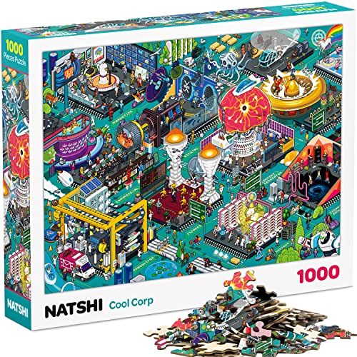 Natshi - Cool Corp – Puzzle 1000 Teile Erwachsene – 70 x 50 cm – Puzzle Pixel Art mit Poster & wiederverschließbarer Tasche Mattes & Waffelmuster – Spielzeug Geschenk Geburtstag Weihnachten – PZ004 von Natshi