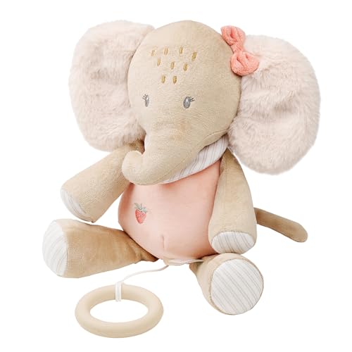 Nattou Aktiv-Kuscheltier aus Polyester, Elefant, Mit Musik, Spieluhr, Ca. 24 cm, Flo, Oli & Ernest, Oli Pink Nattou Aktiv-Kuscheltier aus Polyester, Elefant, Mit Musik, Spieluhr, Ca. 24 cm, Flo, Oli & Ernest, Oli Pink von Nattou