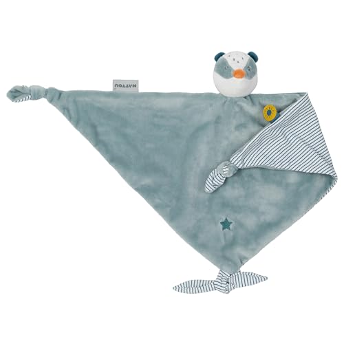 Nattou Großes Schnuffeltuch aus Polyester, Dachs Felix, Wegbegleiter ab der Geburt, Ca. 65 x 40 cm, Felix und Leo, Hellblau Nattou Großes Schnuffeltuch aus Polyester, Dachs Felix, Wegbegleiter ab der Geburt, Ca. 65 x 40 cm, Felix und Leo, Hellblau von Nattou