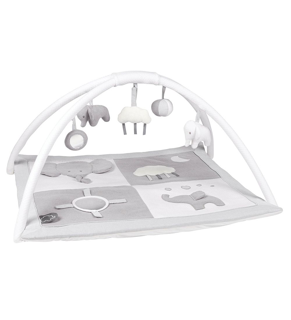 Nattou Krabbeldecke Tembo - 75x60 cm - Grau/Weiß - Nattou - One Size - Krabbeldecke von Nattou