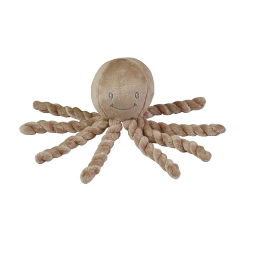 Nattou Cuddly Octopus LAPIDOU, 7,5 cm, Lapidou Mocha, Mokka von Nattou