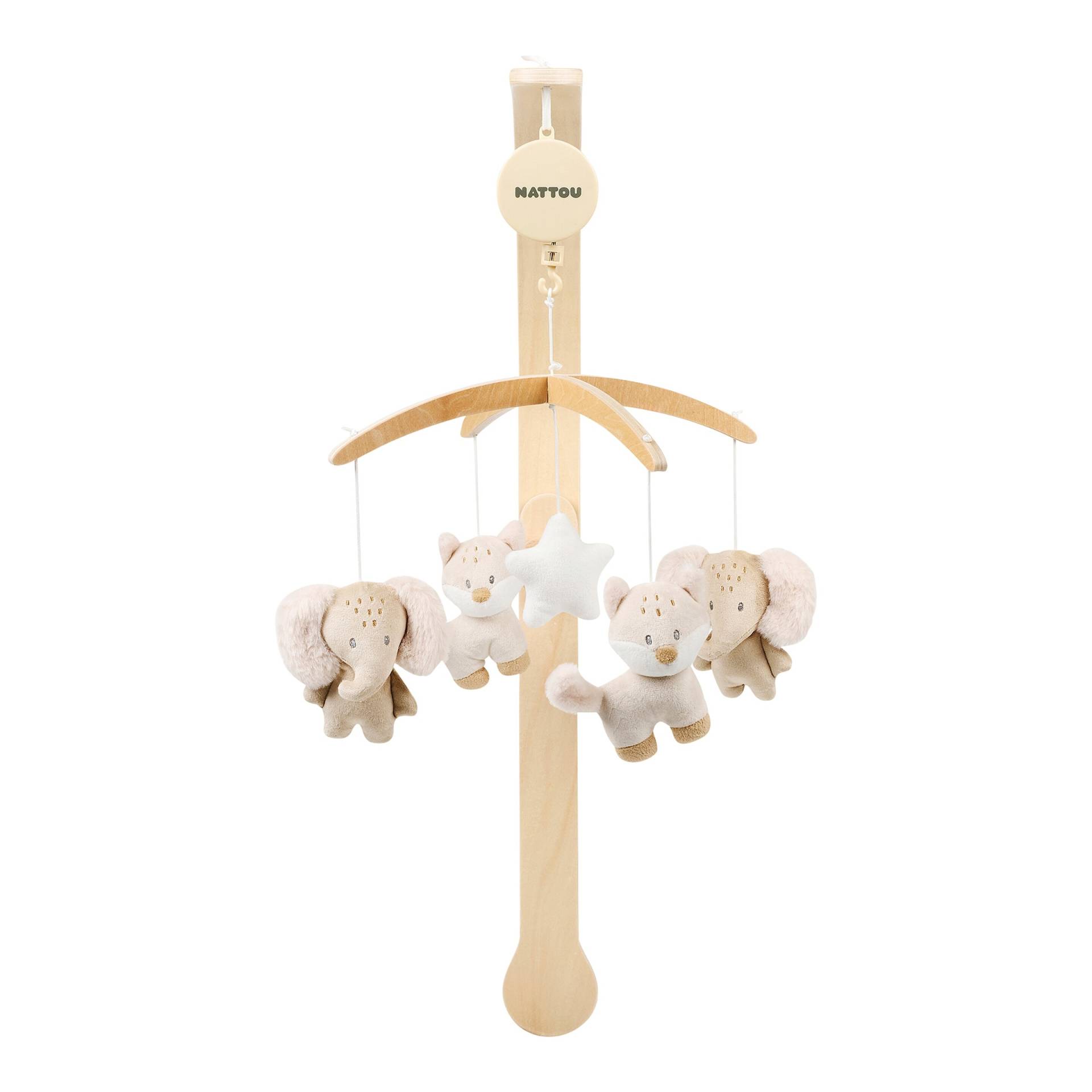 Nattou Mobile aus Holz Flo, Ernest & Oli Nattou Mobile aus Holz Flo, Ernest & Oli von Nattou