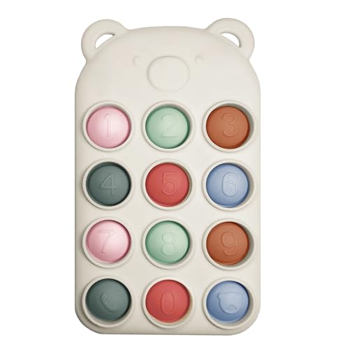 Nattou Pop-it Remote Silicone, 11 cm, Silicone White Nattou Pop-it Remote Silicone, 11 cm, Silicone White von Nattou