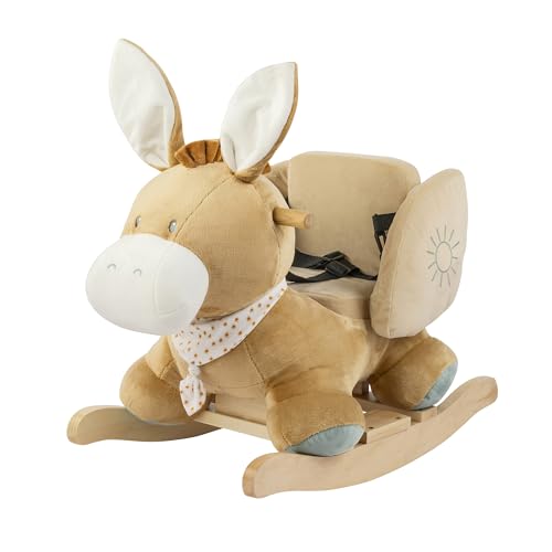 Nattou Schaukeltier, Esel Leo, Inkl. Sicherheitsgurt, Fröhliches Hin- und Herschaukeln, Ca. 60 cm, Felix und Leo, Polyester/Holz, Beige Nattou Schaukeltier, Esel Leo, Inkl. Sicherheitsgurt, Fröhliches Hin- und Herschaukeln, Ca. 60 cm, Felix und Leo, Polyester/Holz, Beige von Nattou