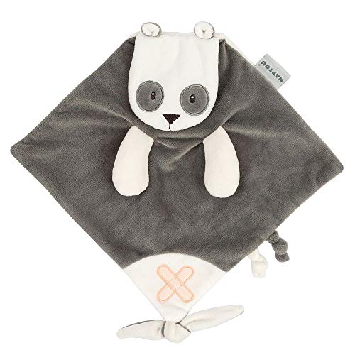 Nattou Schnuffeltuch Panda, Buddiezzz, 40 × 36 × 3 cm, Schwarz/Weiß von Nattou