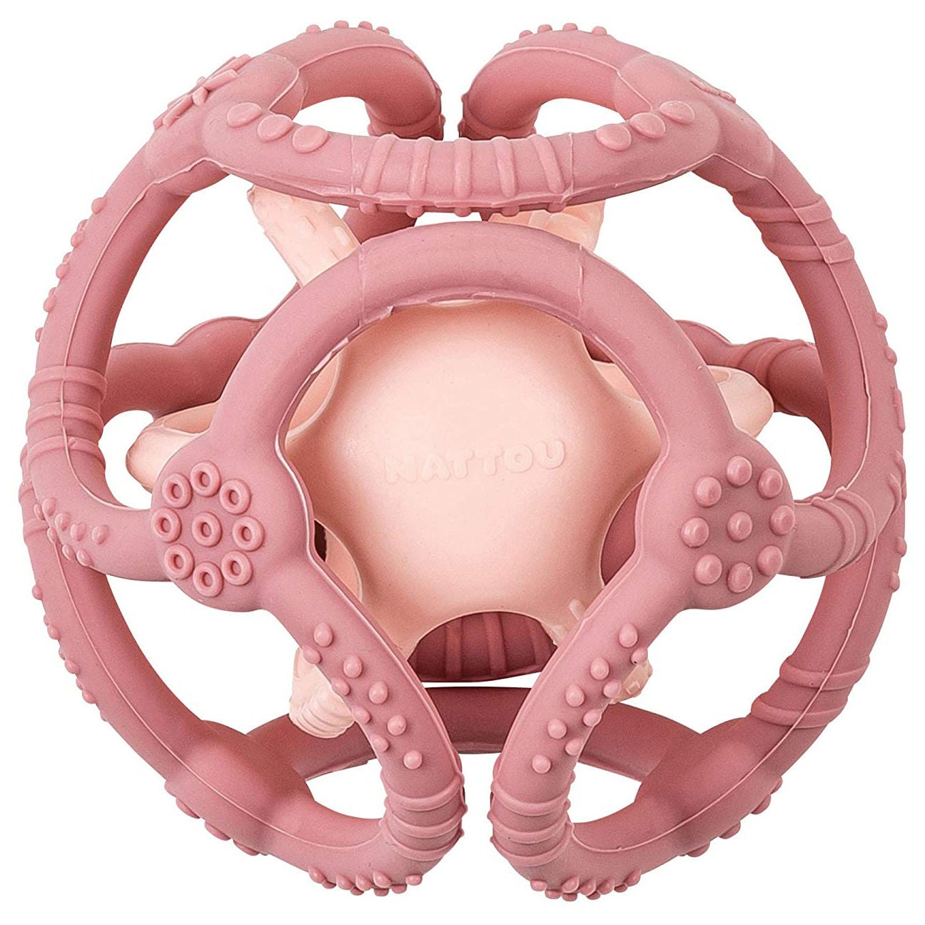 Nattou Soft Silicone Aktivitätsball,Rosa, Babyspielzeug von Nattou