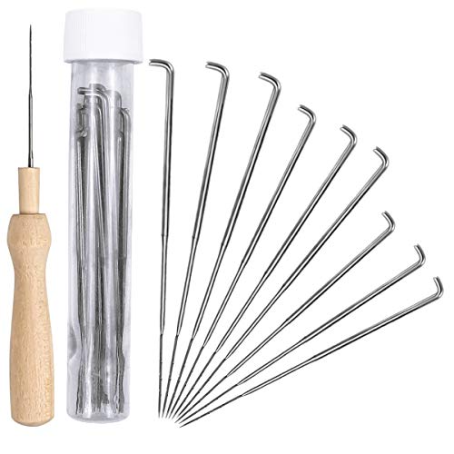 NATUCE 30PCS Filznadeln 3 Größen + 1PCS Holzgriff Wollfilz Werkzeug, Filzen Starter Bausatz, Filzen Nadeln, Wolle Filz Werkzeuge, Filz Nadel Werkzeug, Filznadel Werkzeug mit 1 Klare Flaschen von NATUCE