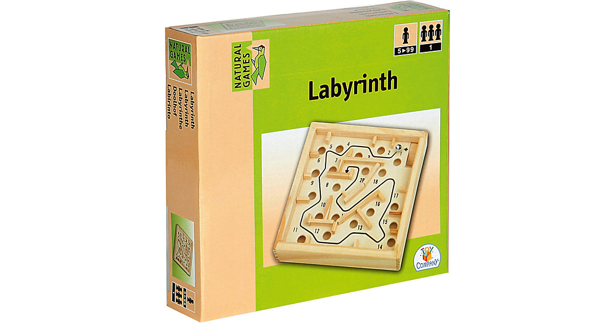 Holz Labyrinth 12x12cm von Natural Games